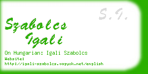 szabolcs igali business card